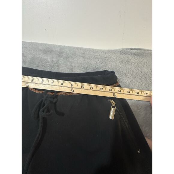 Baby Phat Authentic Y2K Black Velour Sweatpants XL Rhinestone Logo Crest - Picture 7 of 8